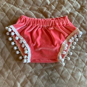 Pink Pom shorties 18-24m
